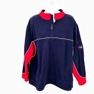 SEA DOO BOMBARDIER NAVY BLUE, RED, WHITE FLEECE PULLOVER - XL